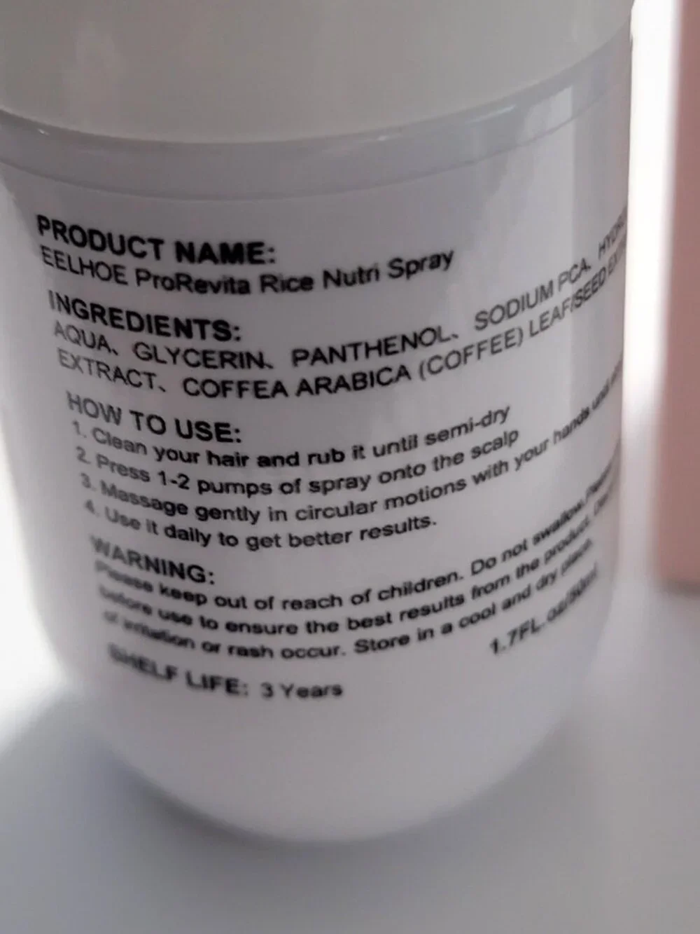 EELHOE ProRevita Rice Nutri Spray with Coffee Hair Darken and Enhancer